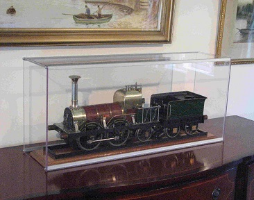 Lion 1860 in a display case