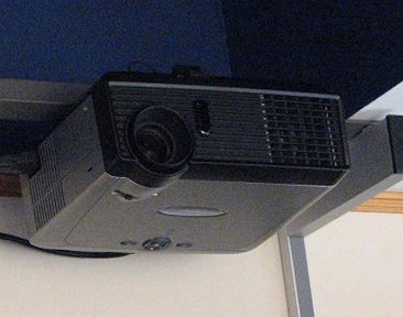 Video Projector mounted on Wall Uprights